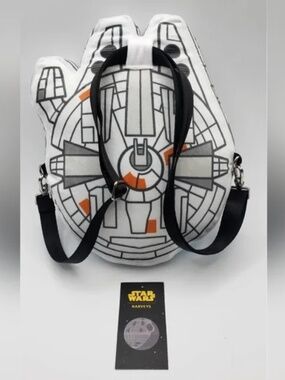 Harveys x Star Wars Plush Millennium Falcon Convertible Crossbody/Backpack NWT
